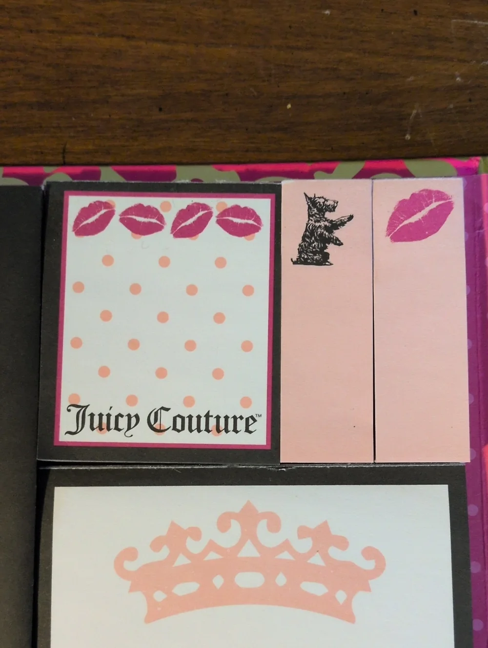 Juicy Couture Planner Organizer Small Notes Glitter Is My Favorite Color Trifold